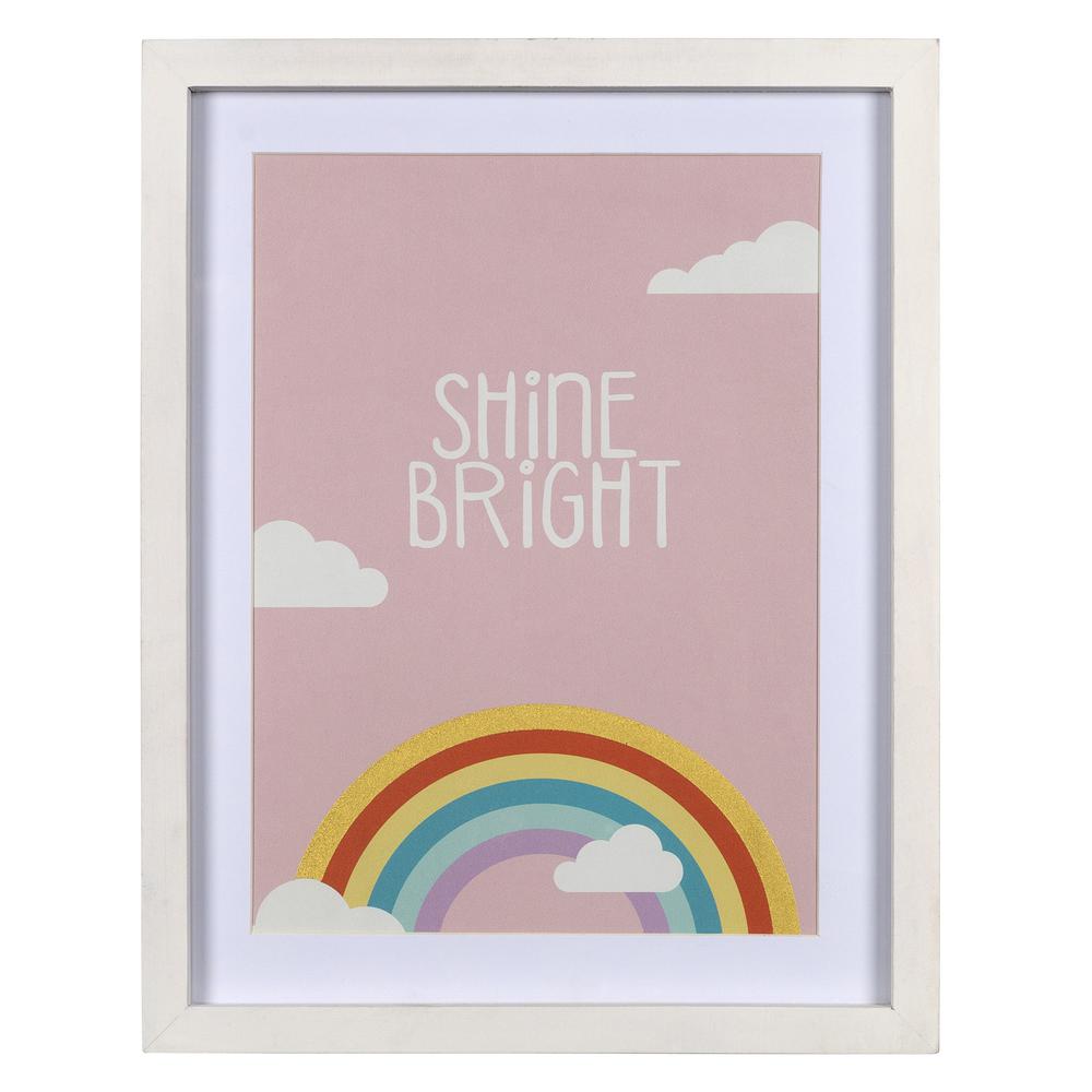 Shine Bright Glitter Rainbow Wall Art - 383258. Picture 1