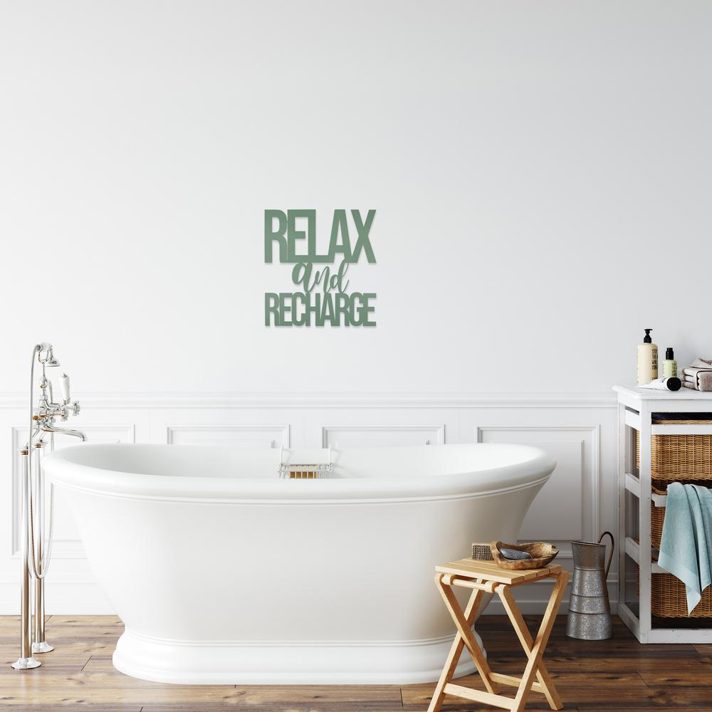 Relax and Recharge Metallic Wall Sign - 383284. Picture 6