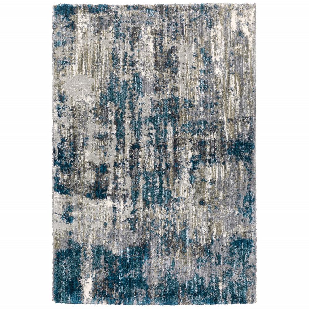 4'x6' Gray and Blue Gray Skies Area Rug - 383671. Picture 1