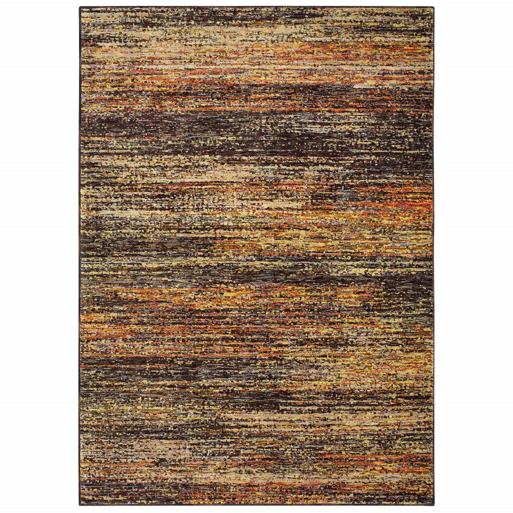 8'x10' Gold and Slate Abstract Area Rug - 383687. Picture 1