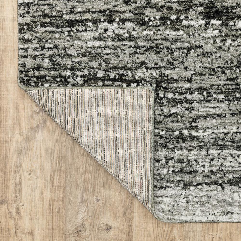 12' Ash and Slate Abstract Runner Rug - 383692. Picture 3
