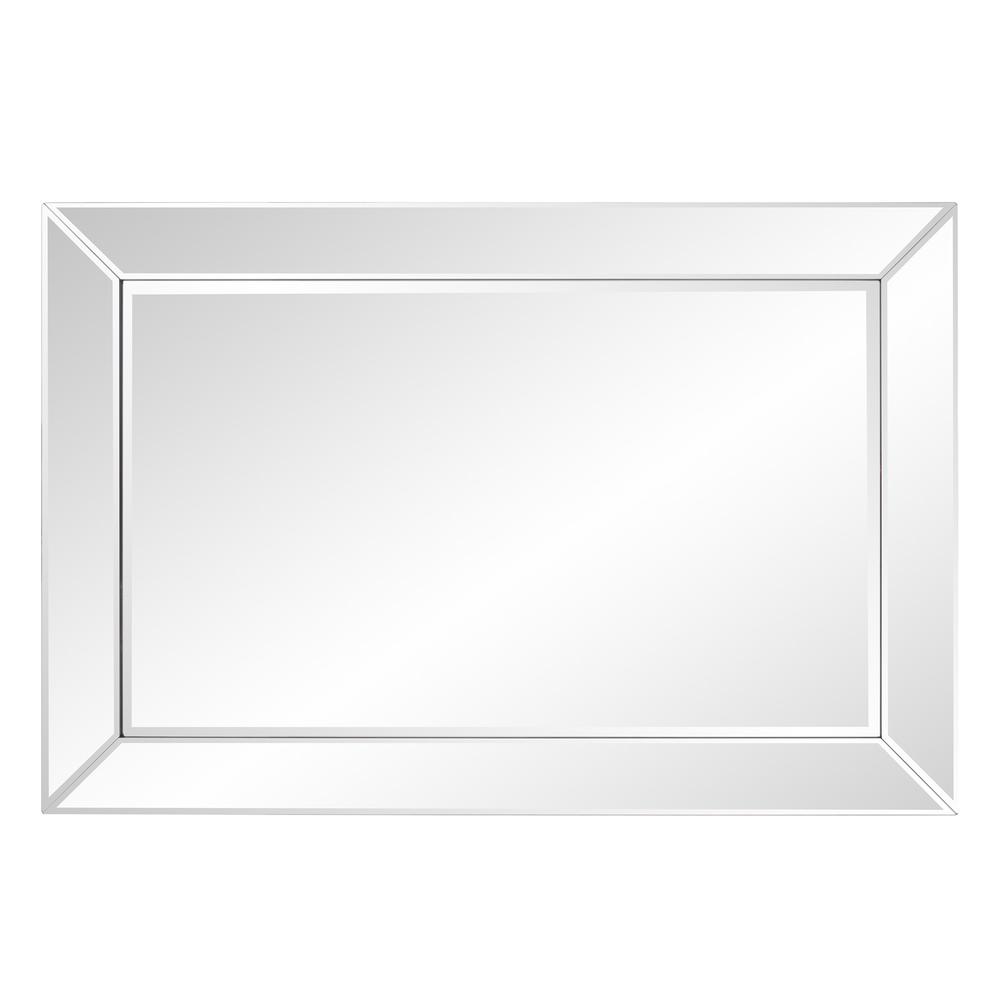 Rectangle Wooden Frame Mirror with Beveled Edge - 383710. Picture 4