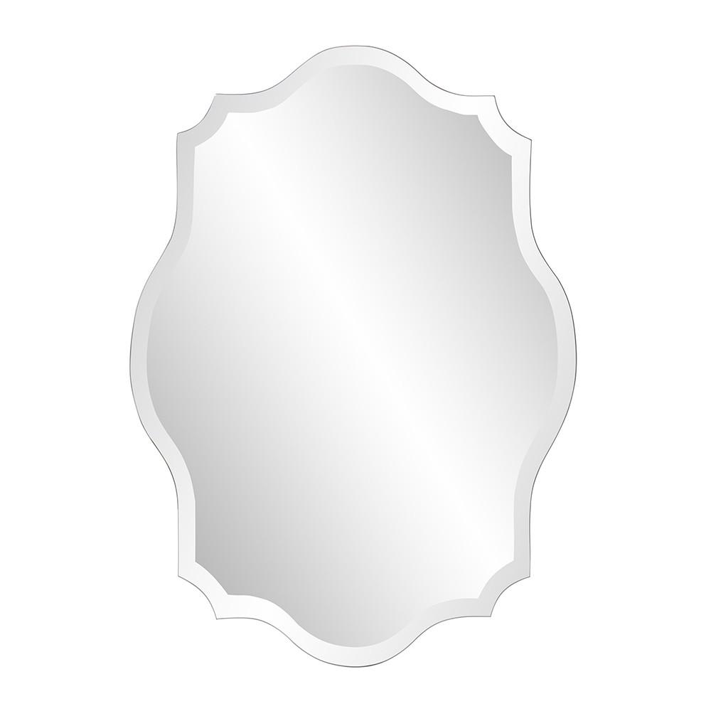Minimalist Rectangle Mirror with Scalloped Corners and Curved Edges - 383713. Picture 1
