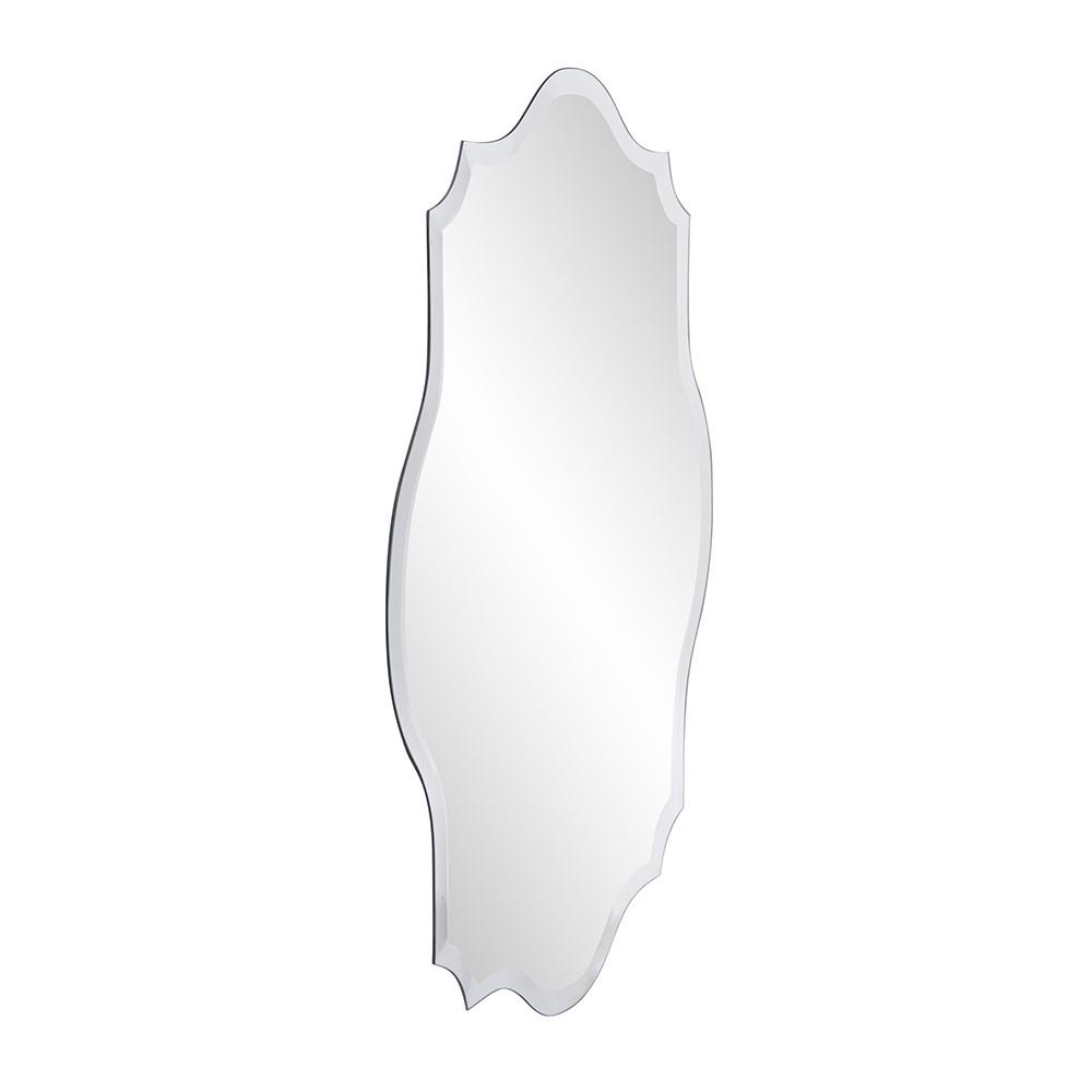 Minimalist Rectangle Mirror with Scalloped Corners and Curved Edges - 383713. Picture 4