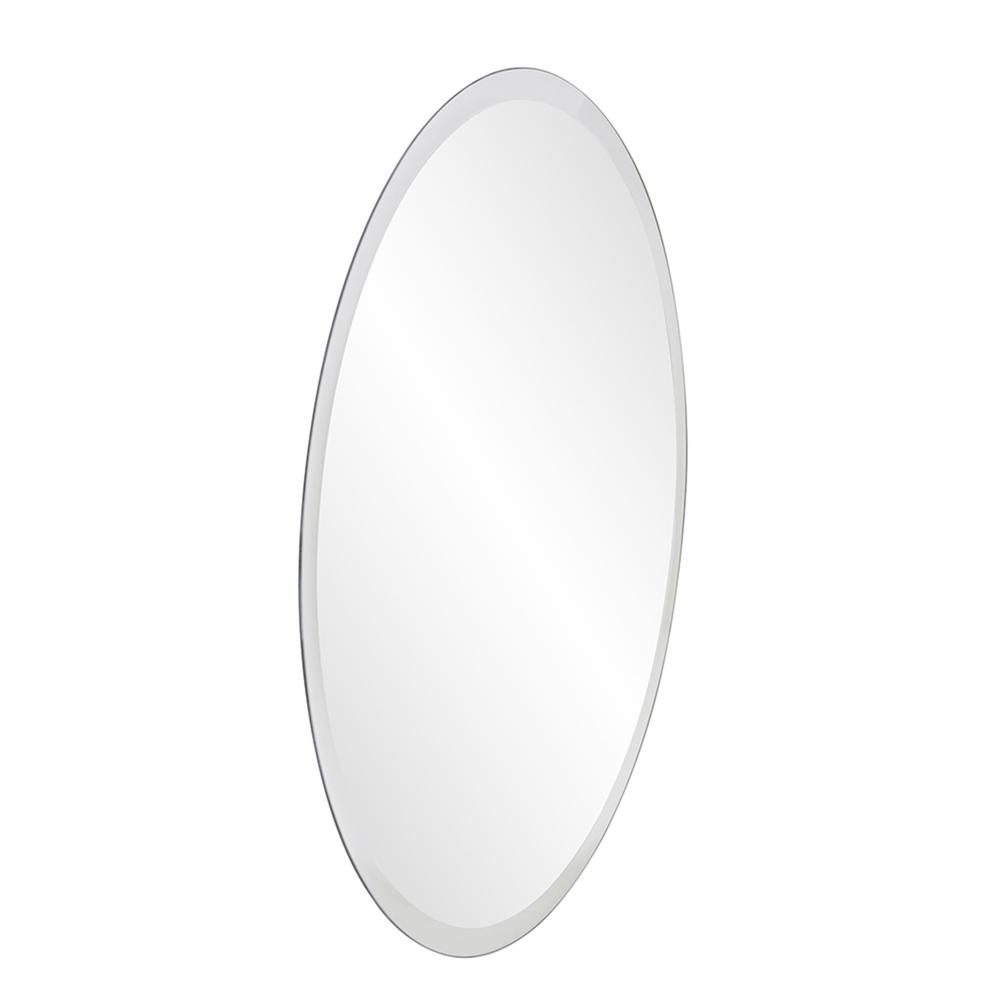 28" x 28" Minimalist Round Mirror with Beveled Edge - 383722. Picture 3