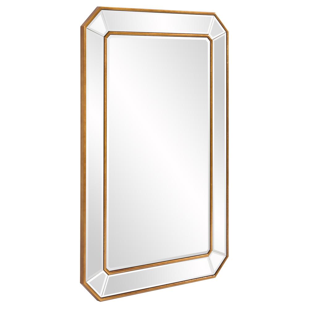 Recatngle Gold Leaf Mirror with Angled Corners Frame - 383725. Picture 3