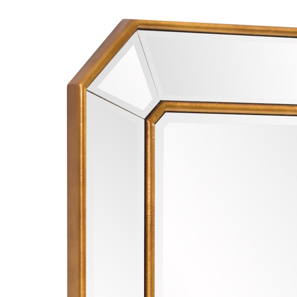 Recatngle Gold Leaf Mirror with Angled Corners Frame - 383725. Picture 4