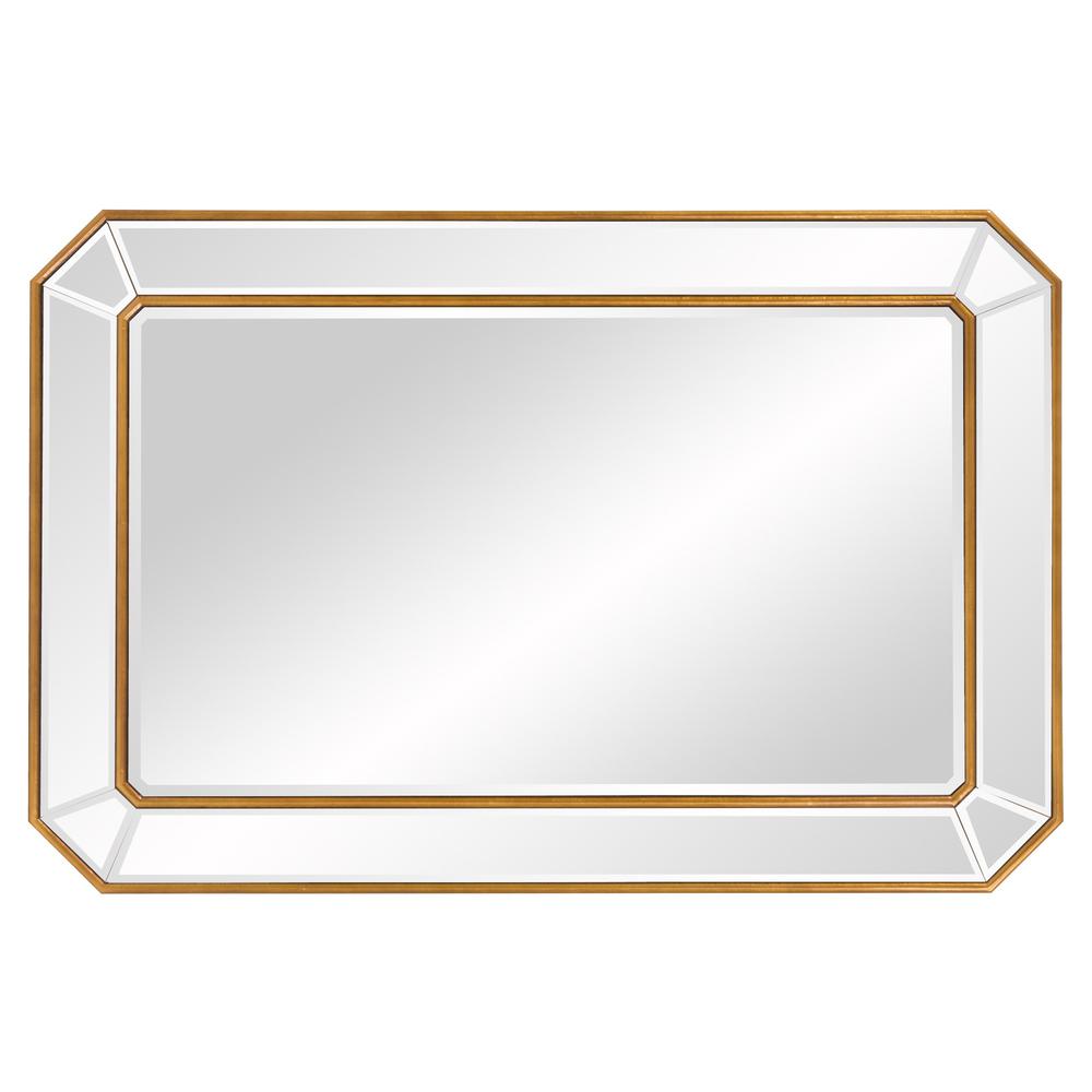 Recatngle Gold Leaf Mirror with Angled Corners Frame - 383725. Picture 5