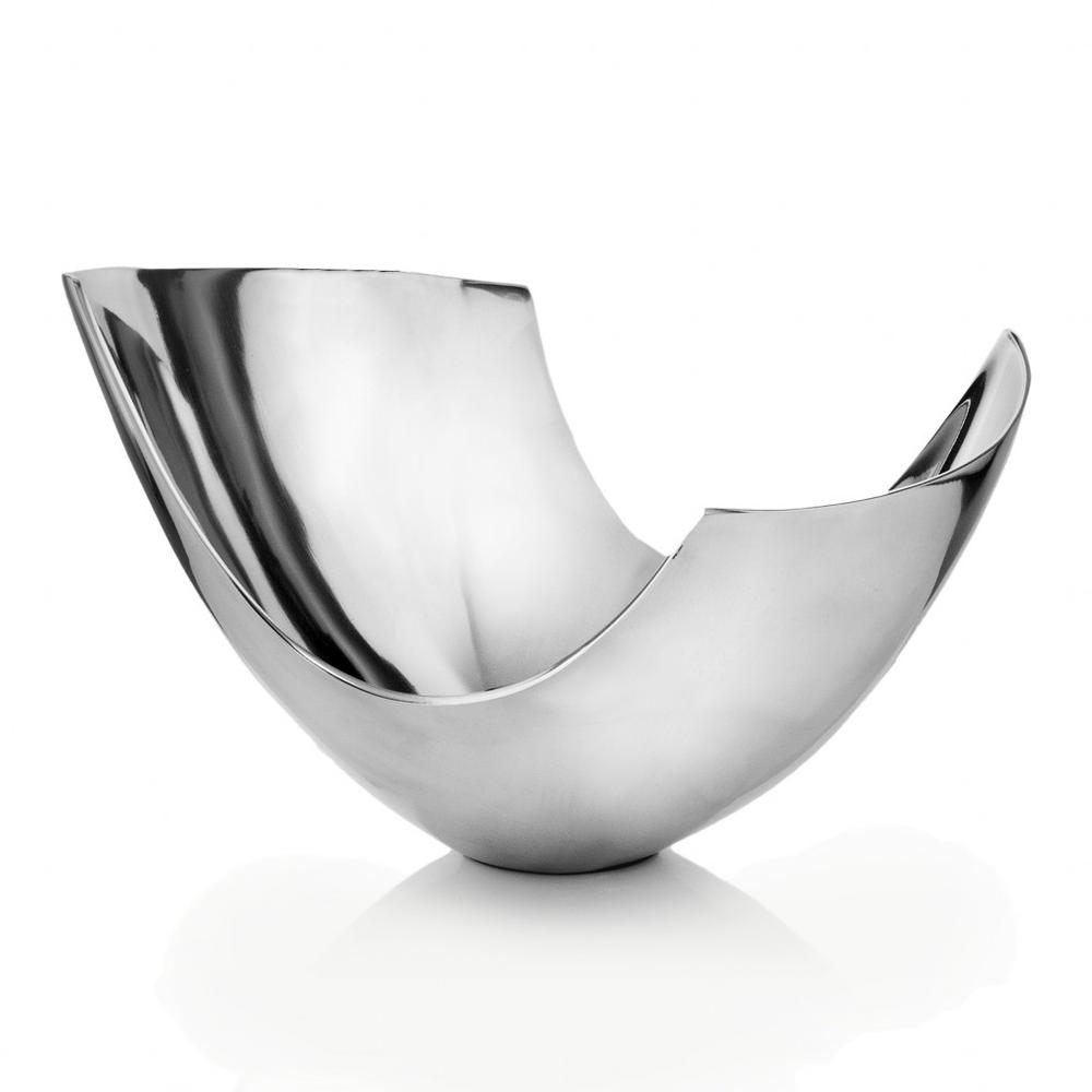 Silver Aluminum Abstract   Tray Dish Centerpiece Bowl - 383745. Picture 1