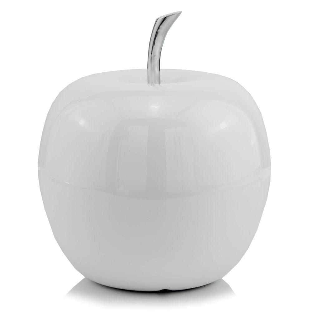 White Jumbo Apple Shaped Aluminum Accent Home Decor - 383753. Picture 1