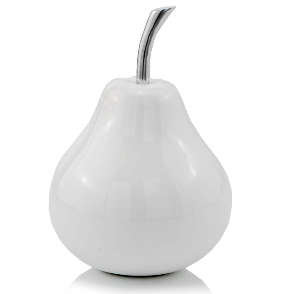 White Jumbo Pear Shaped Aluminum Accent Home Decor - 383754. Picture 1