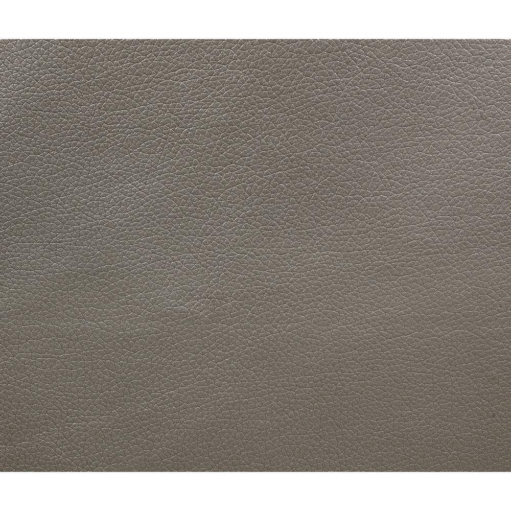 Silver Champagne Tone Queen Bed  Padded Headboard  Padded Footboard  Mirror Trim Accents - 383836. Picture 4