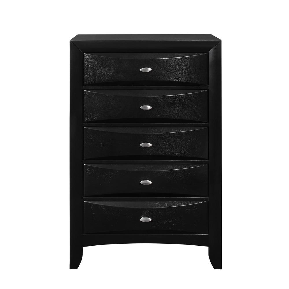 Black Chest with 5 Chambared Drawer - 384016. Picture 1