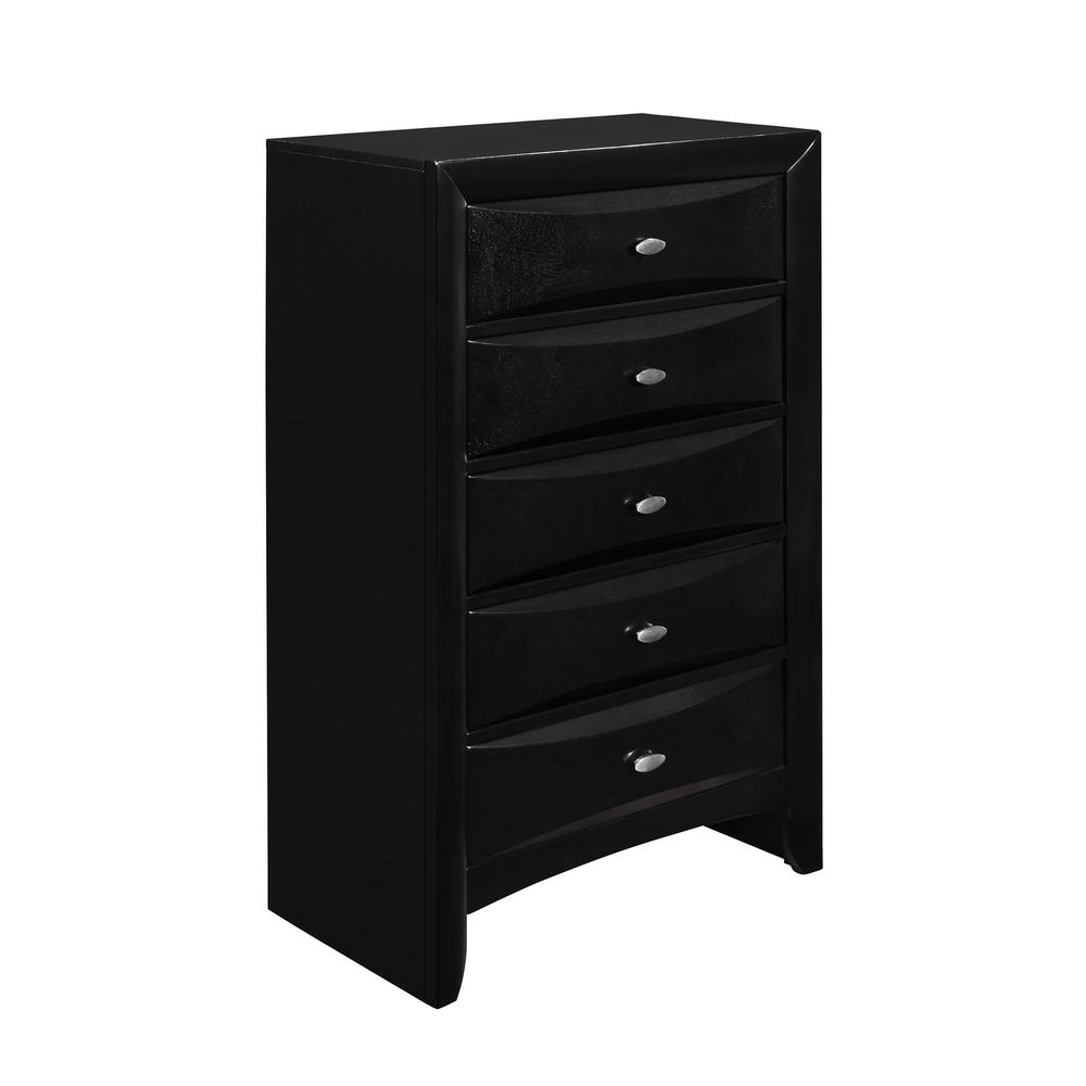 Black Chest with 5 Chambared Drawer - 384016. Picture 2