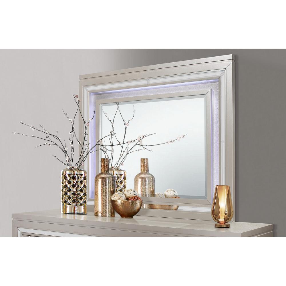 Champagne Toned Mirror Frame with a lovely Mirrored Accents - 384036. Picture 3