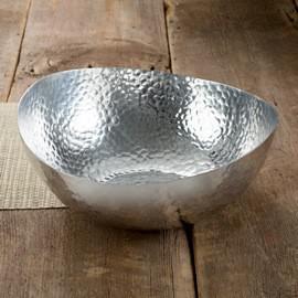 Handcrafted 14.5" Hammered Stainless Steel Centerpiece Bowl - 384089. Picture 1