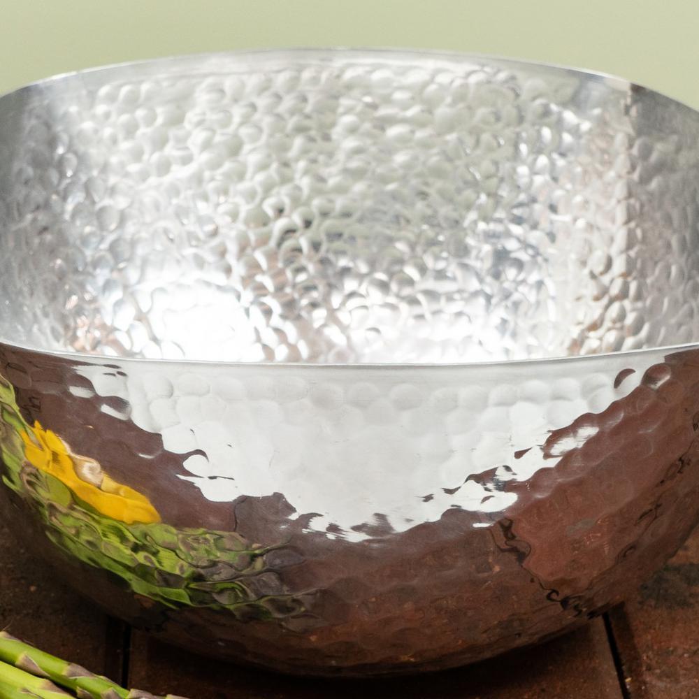 Handcrafted Hammered Stainless Steel Square Centerpiece Bowl - 384091. Picture 5