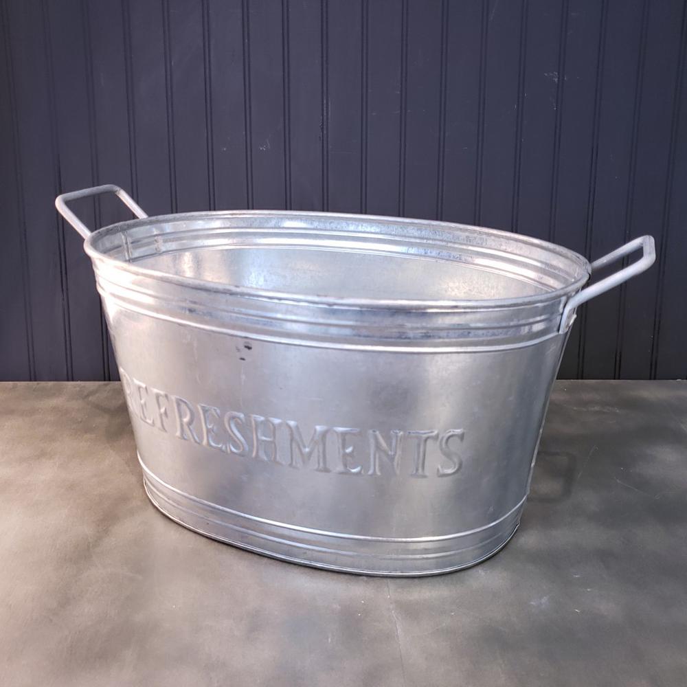 Refreshments Oval Stainles Steel Galvanized Beverage Tub - 384109. Picture 4