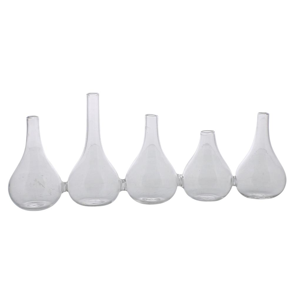 Quintuplet Set of Five Joined Glass Posy Vases - 384125. Picture 4