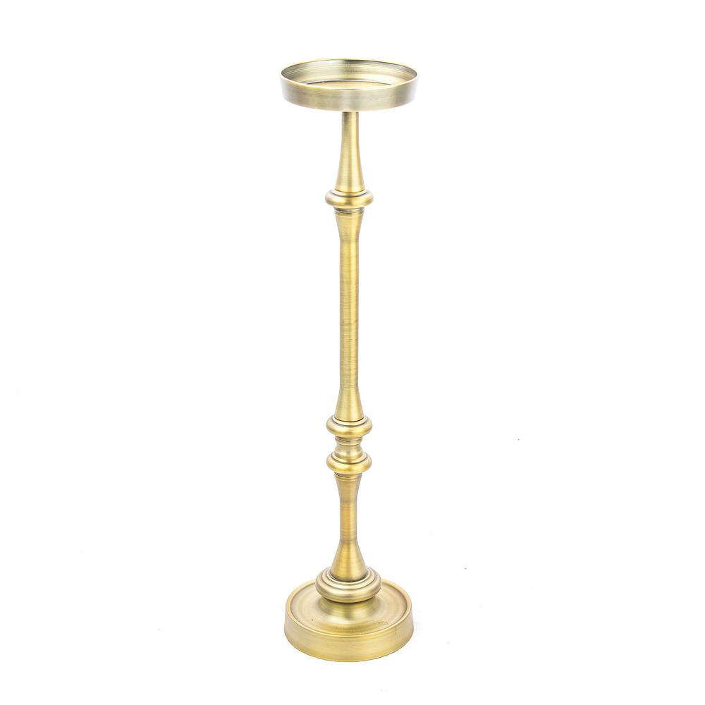 Brushed Gold Finish Drink Size Accent Table - 384132. Picture 3