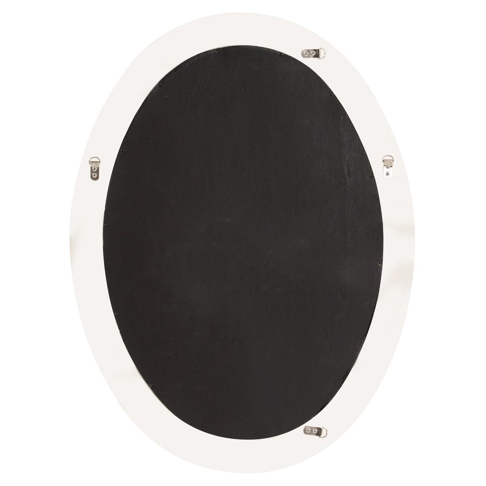 Oval Mirror In A Glossy White Wood Frame - 384179. Picture 5
