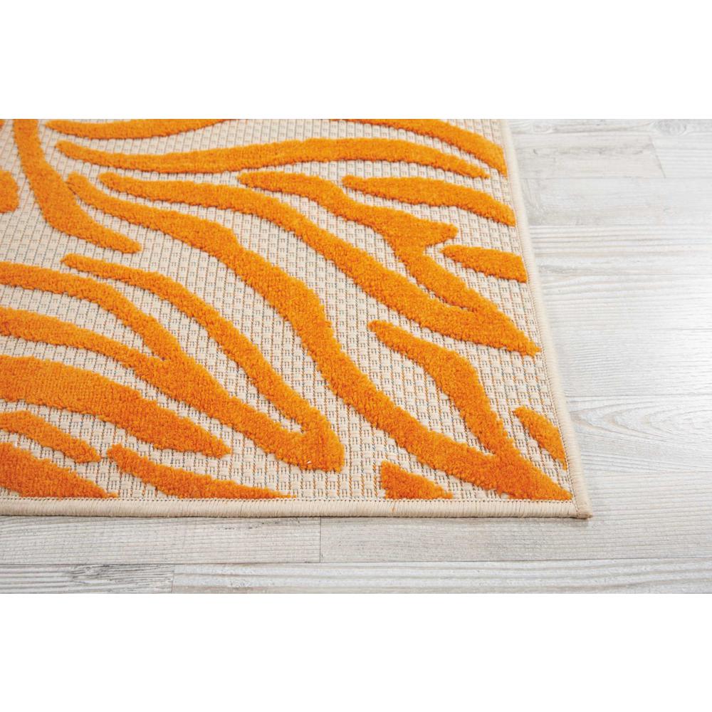 4’ x 6’ Orange Zebra Pattern Indoor Outdoor Area Rug - 384590. Picture 5