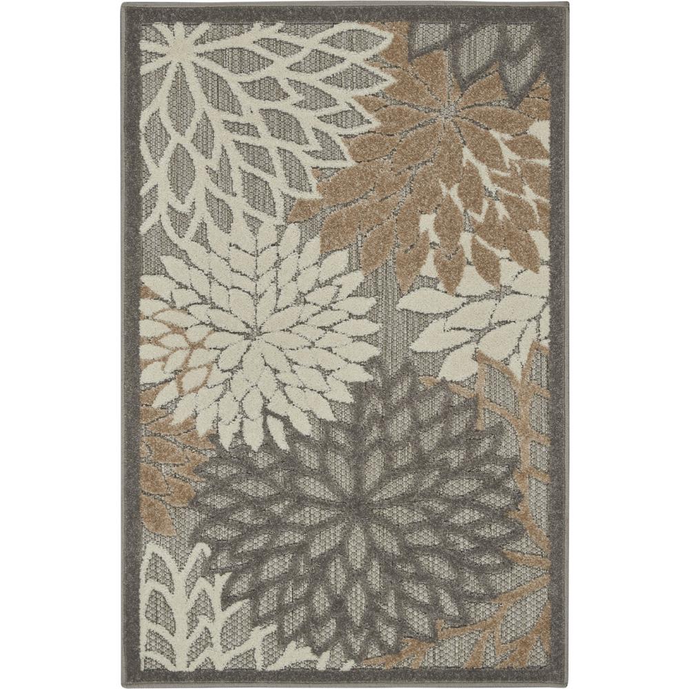 3’ x 4’ Natural and Gray Indoor Outdoor Area Rug - 384656. Picture 1