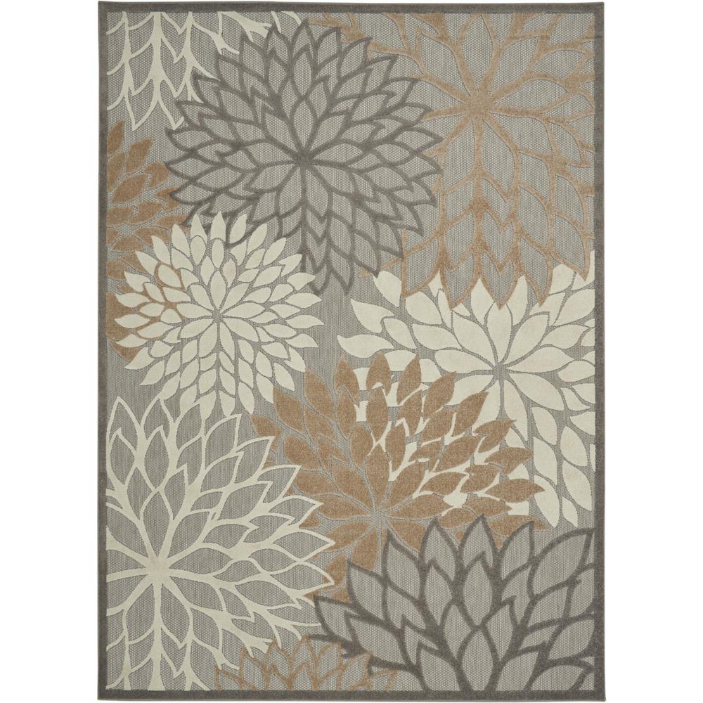 7’ x 10’ Natural and Gray Indoor Outdoor Area Rug - 384668. Picture 1