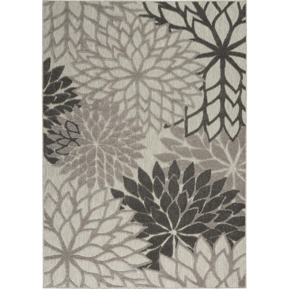 4’ x 6’ Silver and Gray Indoor Outdoor Area Rug - 384696. Picture 1