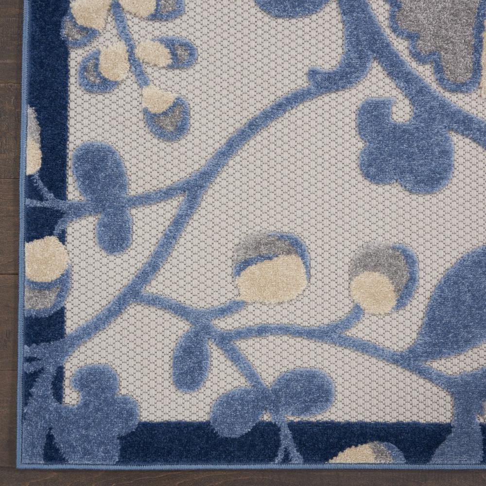 8’ x 11’ Blue and Gray Indoor Outdoor Area Rug - 384842. Picture 4