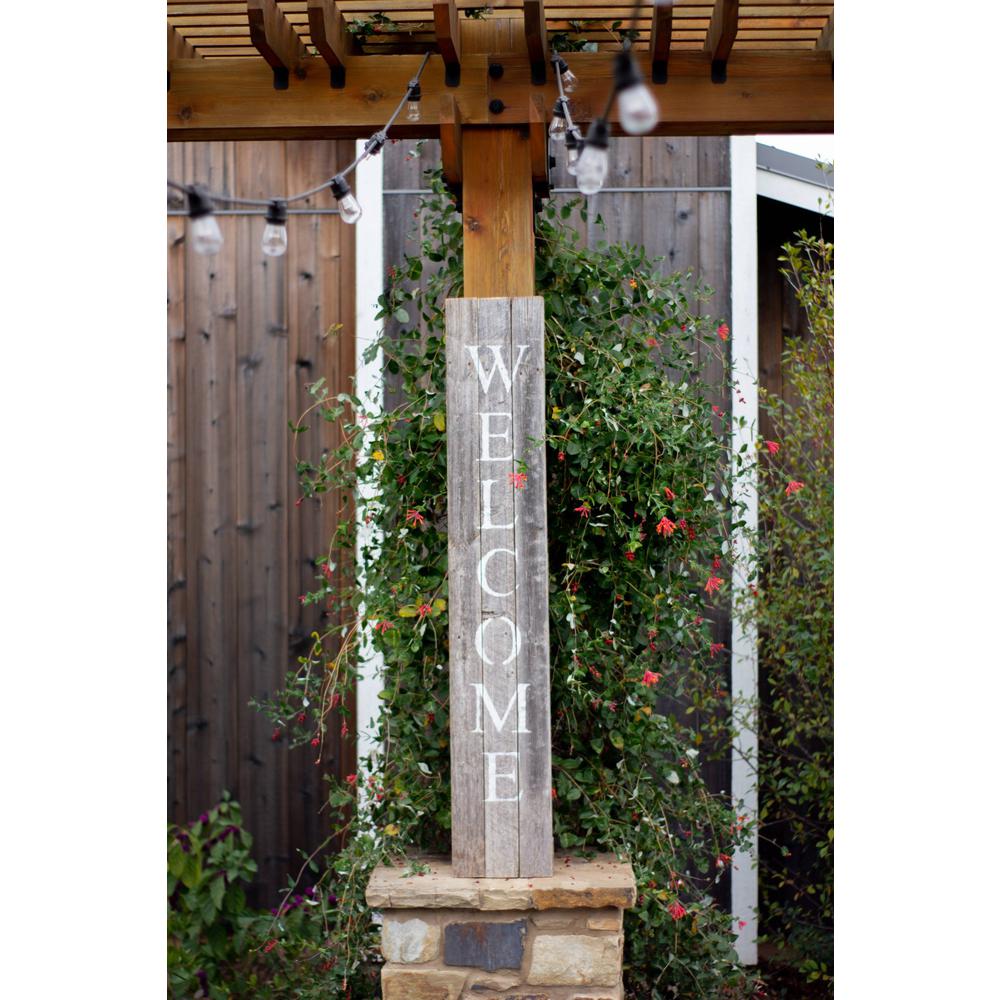Rustic Dark Gray and White Front Porch Welcome Sign - 384914. Picture 2