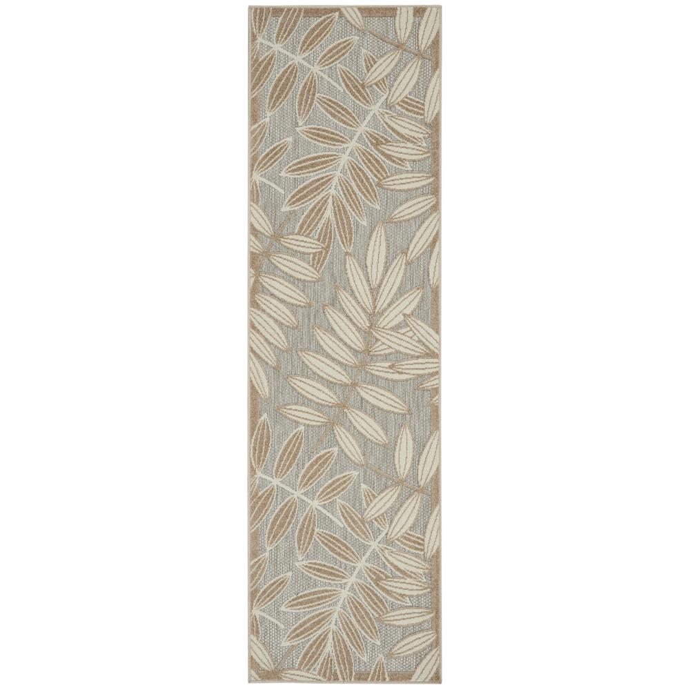 2’ x 8’ Natural Leaves Indoor Outdoor Runner Rug - 384952. Picture 1