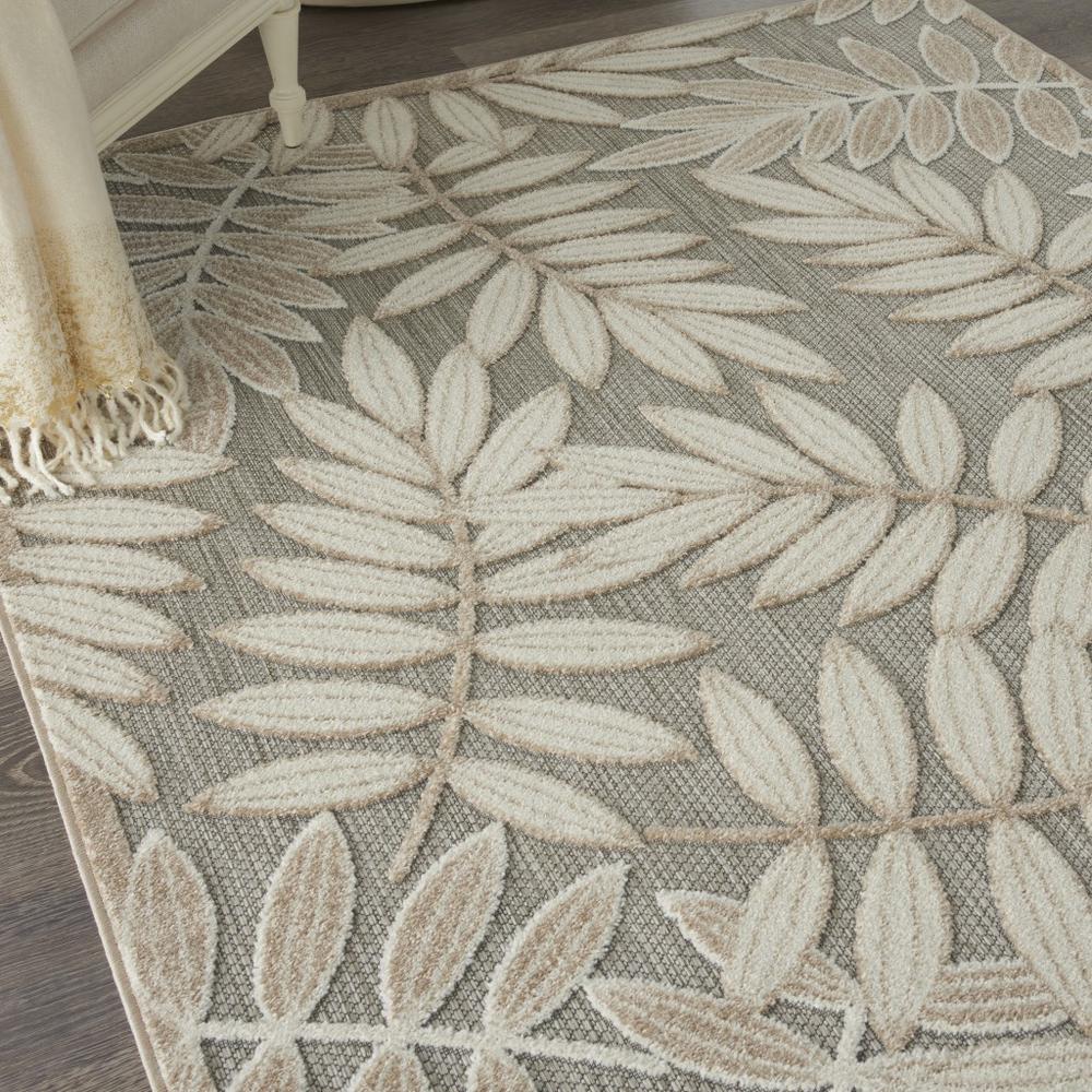 6’ x 9’ Natural Leaves Indoor Outdoor Area Rug - 384958. Picture 5