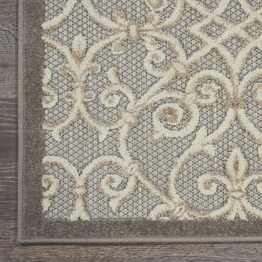 2’ x 10’ Natural and Gray Indoor Outdoor Runner Rug Natural. Picture 2