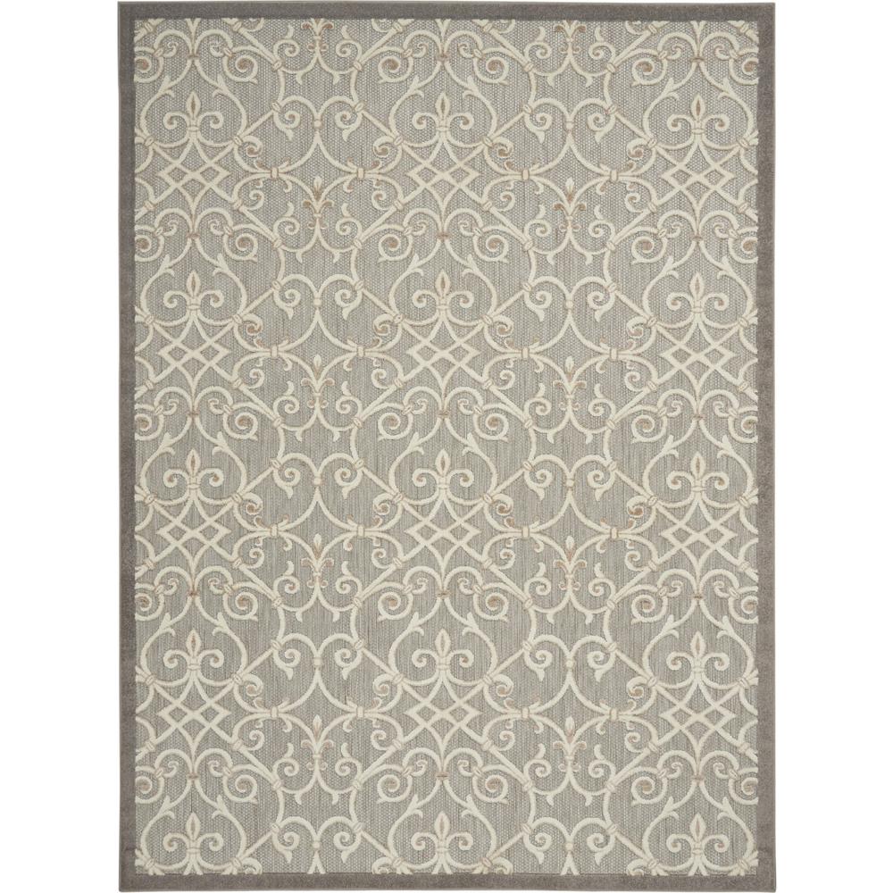 8’ x 11’ Natural and Gray Indoor Outdoor Area Rug Natural. Picture 1