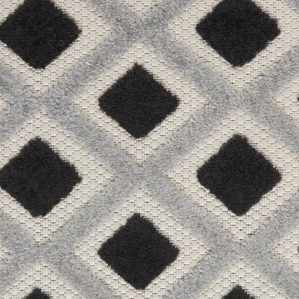 4’ x 6’ Black White Gray Indoor Outdoor Area Rug - 385134. Picture 5