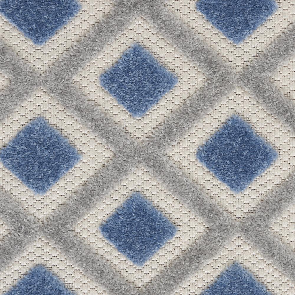 4’ x 6’ Blue and Gray Indoor Outdoor Area Rug - 385147. Picture 5