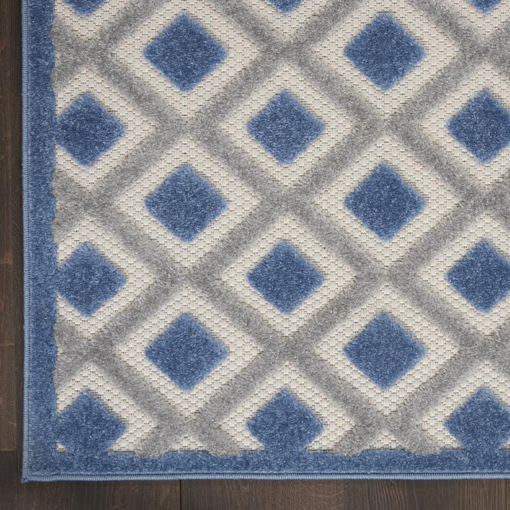 5’ x 8’ Blue and Gray Indoor Outdoor Area Rug - 385151. Picture 2