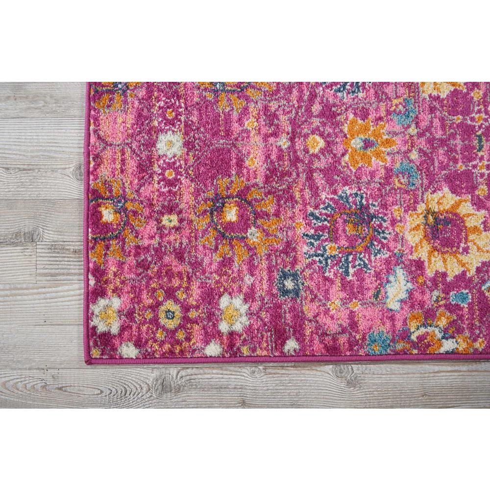 2’ x 8’ Fuchsia and Orange Distressed Runner Rug - 385189. Picture 2