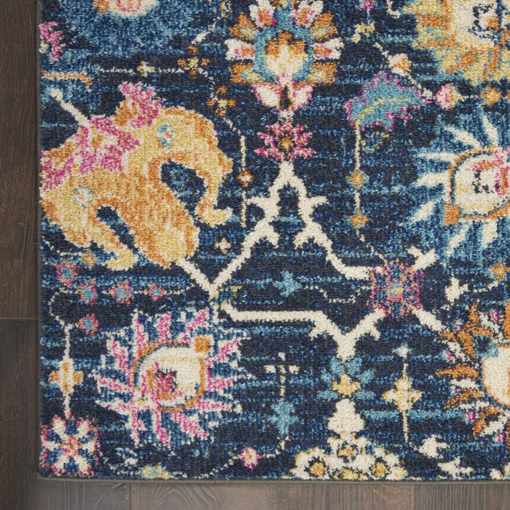 7’ x 10’ Navy Blue Floral Buds Area Rug - 385238. Picture 2