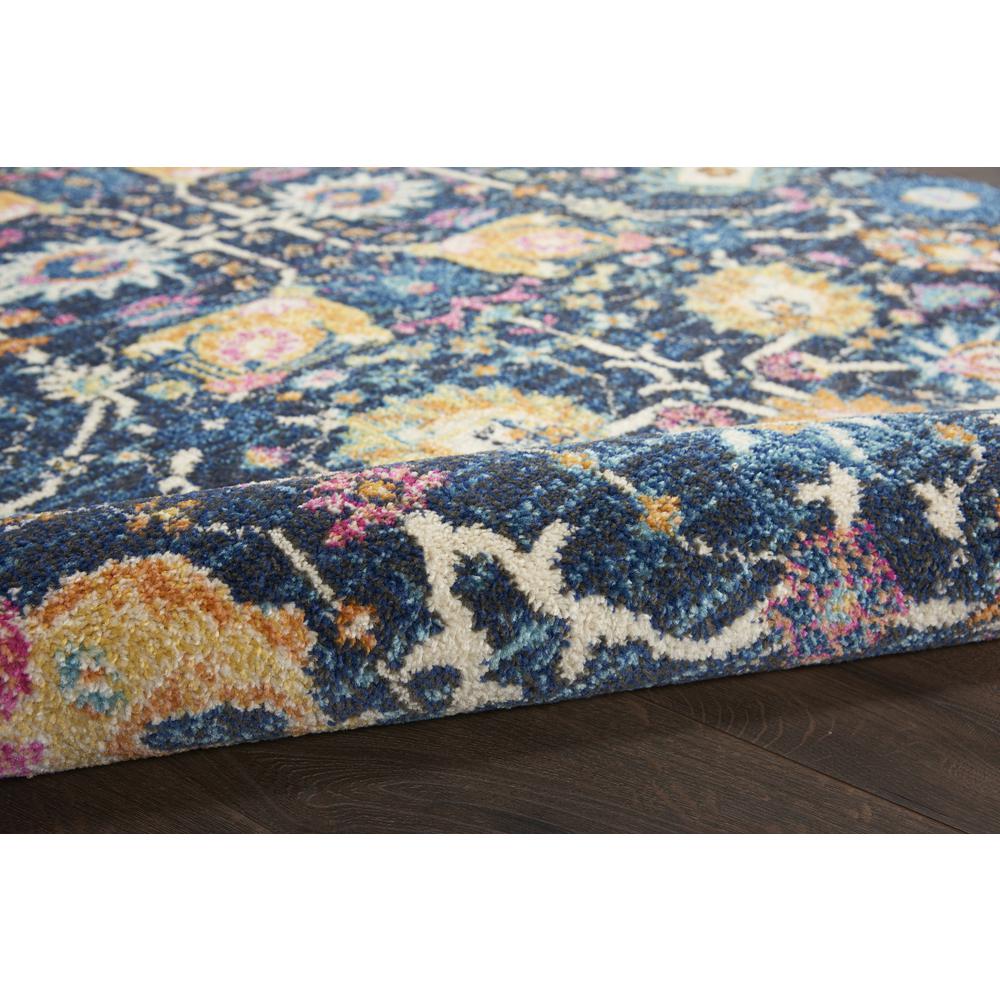7’ x 10’ Navy Blue Floral Buds Area Rug - 385238. Picture 3