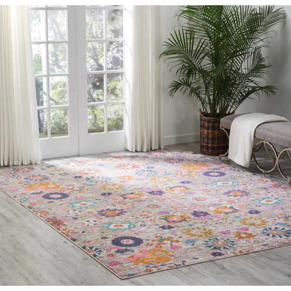 8’ x 10’ Gray and Pink Distressed Area Rug - 385243. Picture 4