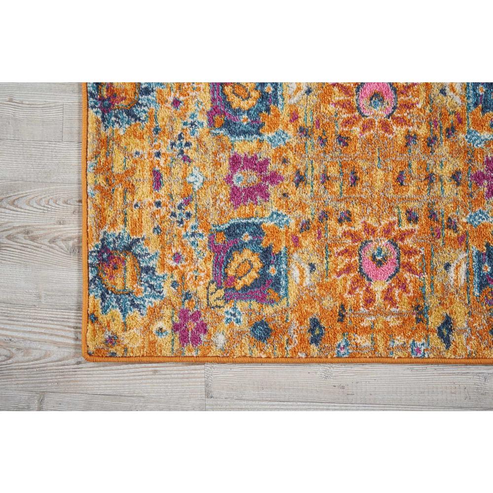 2’ x 3’ Sun Gold and Navy Distressed Scatter Rug - 385244. Picture 2