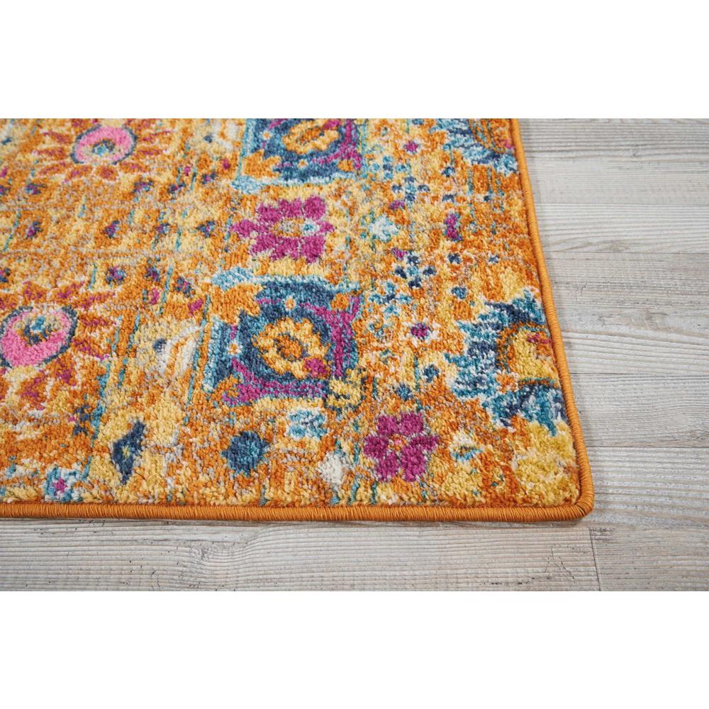 2’ x 3’ Sun Gold and Navy Distressed Scatter Rug - 385244. Picture 5