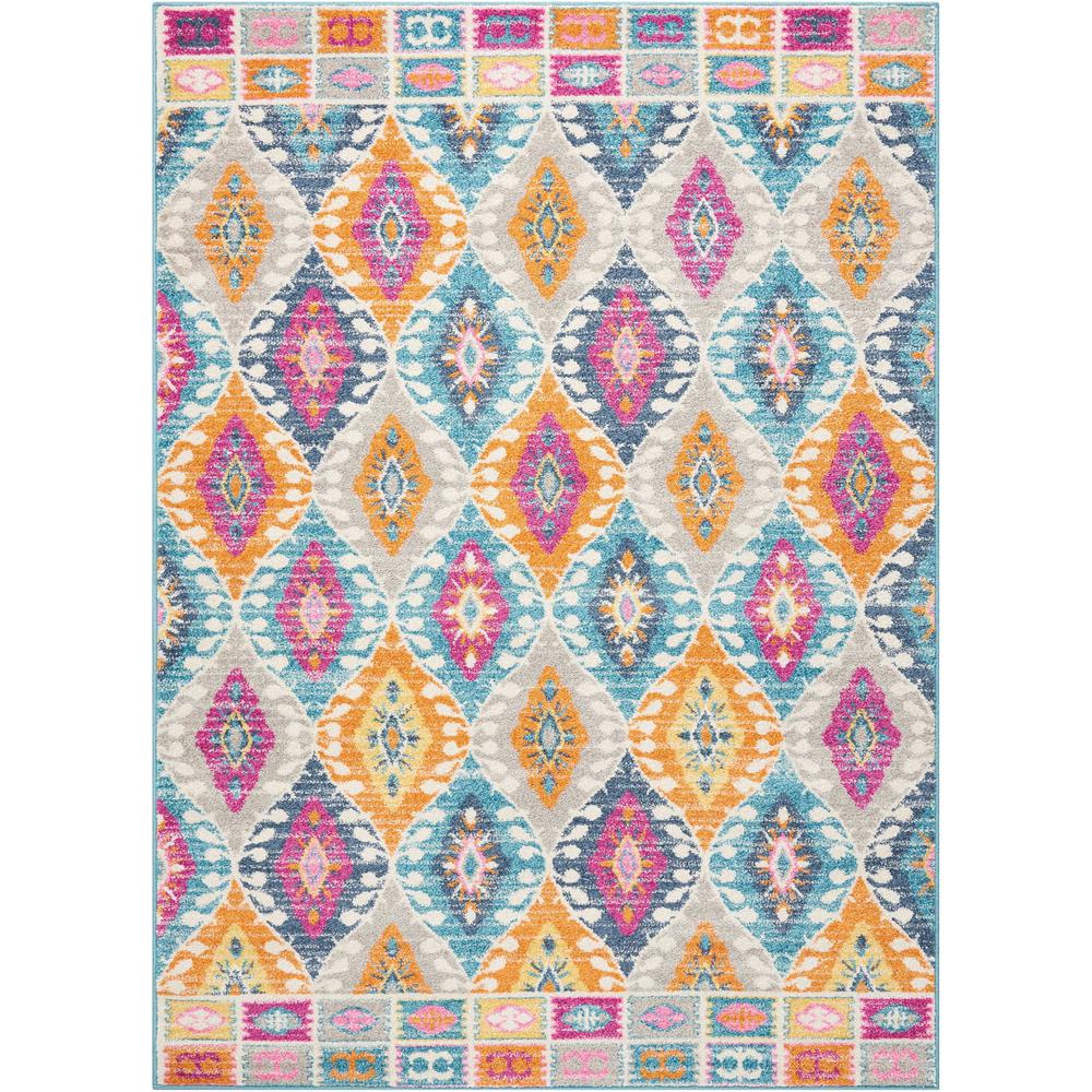 4’ x 6’ Multicolor Ogee Pattern Area Rug - 385246. Picture 1