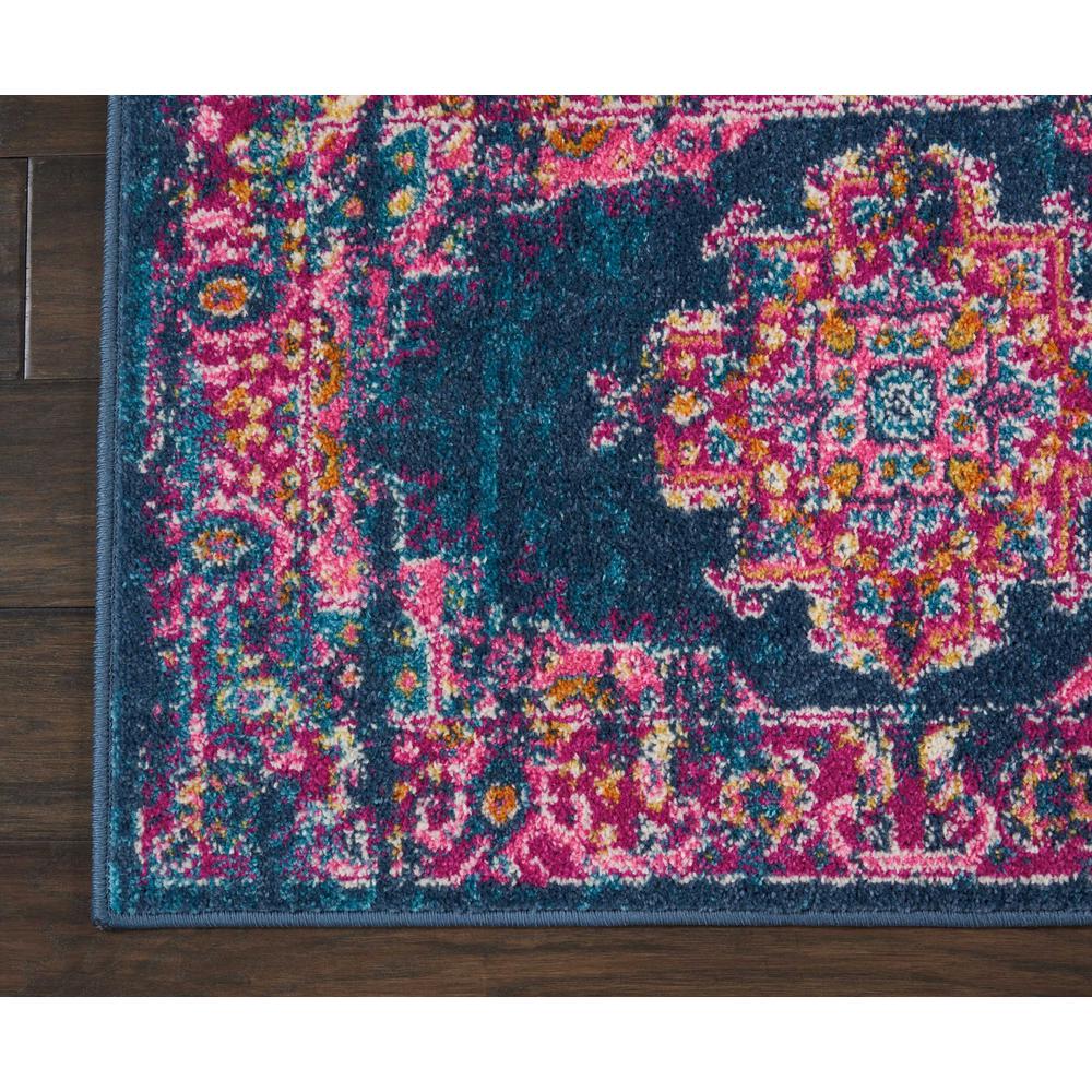 2’ x 3’ Blue and Pink Medallion Scatter Rug Blue. Picture 2