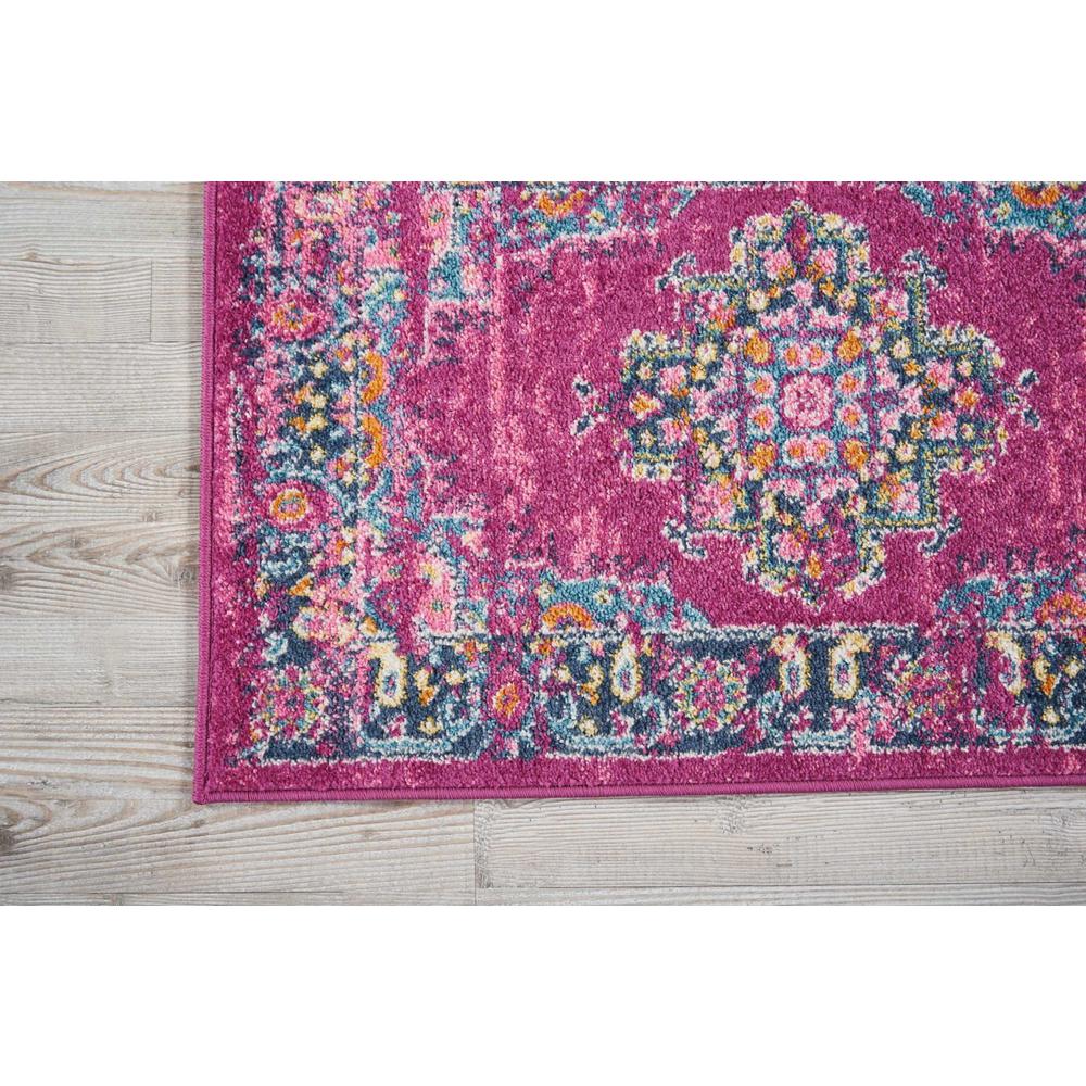 2’ x 3’ Fuchsia and Blue Distressed Scatter Rug Fuchsia. Picture 2