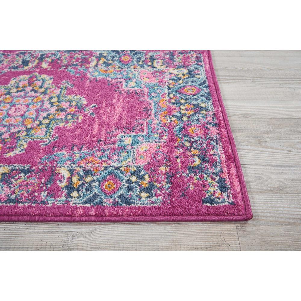 2’ x 3’ Fuchsia and Blue Distressed Scatter Rug Fuchsia. Picture 5