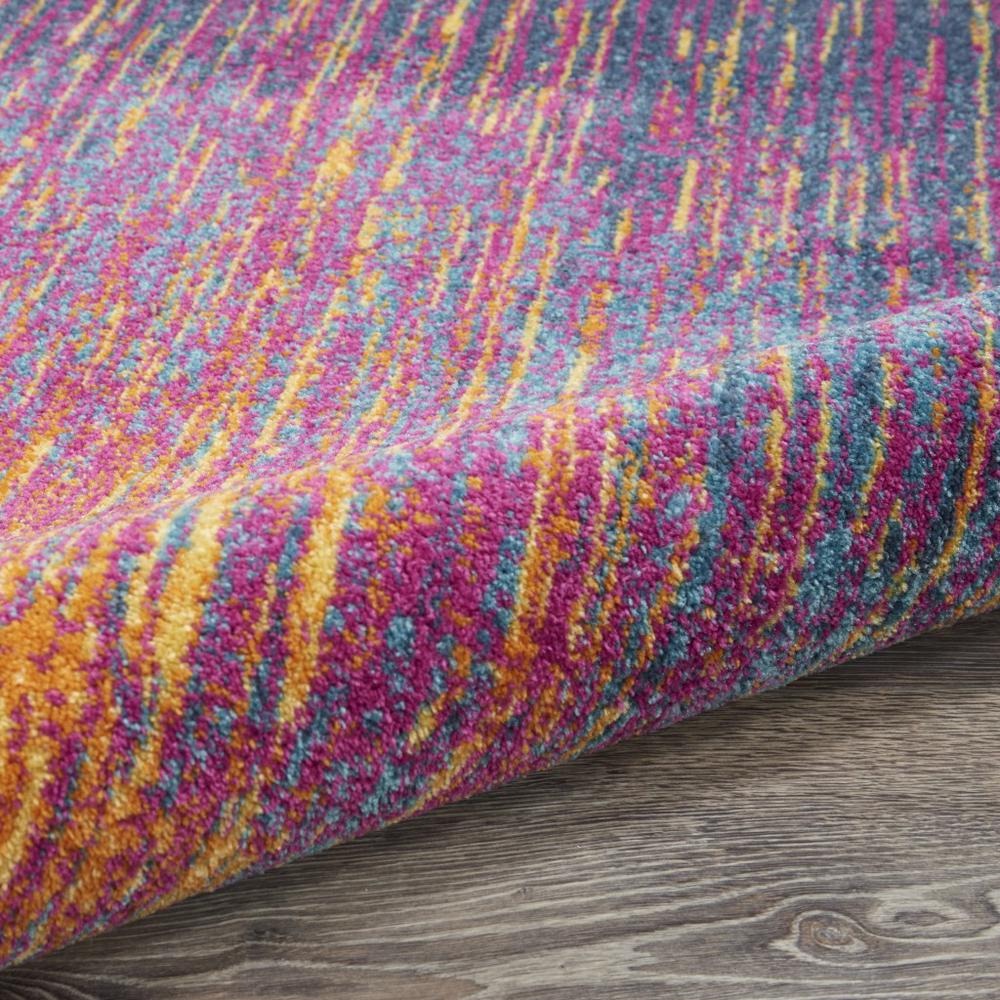 5’ Round Rainbow Abstract Striations Area Rug - 385275. Picture 3
