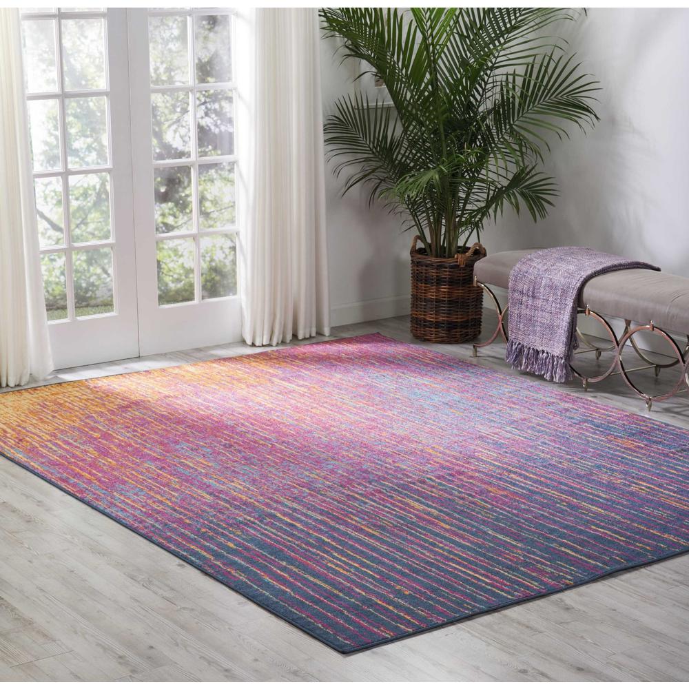 8’ x 10’ Rainbow Abstract Striations Area Rug - 385276. Picture 4